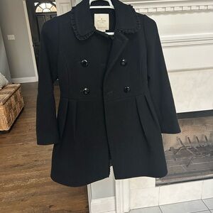 Kate Spade Elegant Black Pea Coat